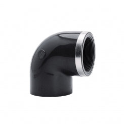 PVC Winkel 90° d63 x 2" IG verstärkt grau