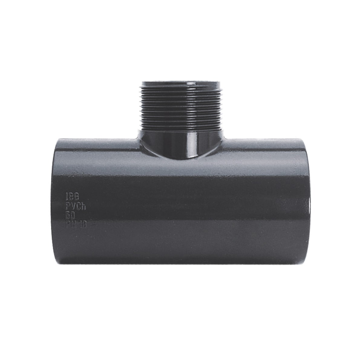 PVC T-Stück 90° d50 x 1 1/4" AG | Hytek
