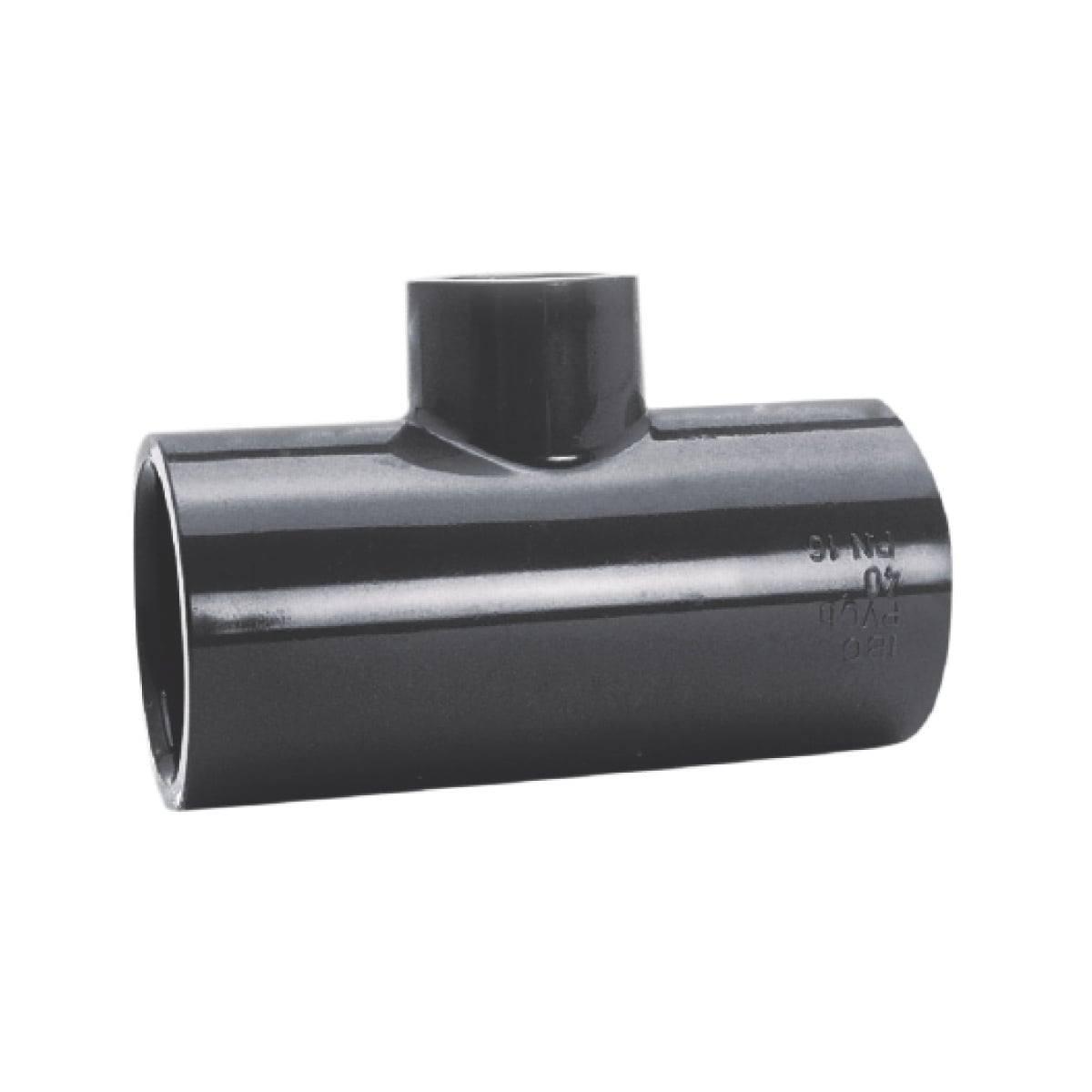 PVC T-Stück reduziert 90° d40 x 32 PN16 grau