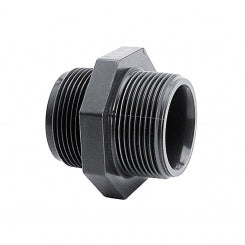 PVC Doppelnippel 1 1/2" PN10 grau