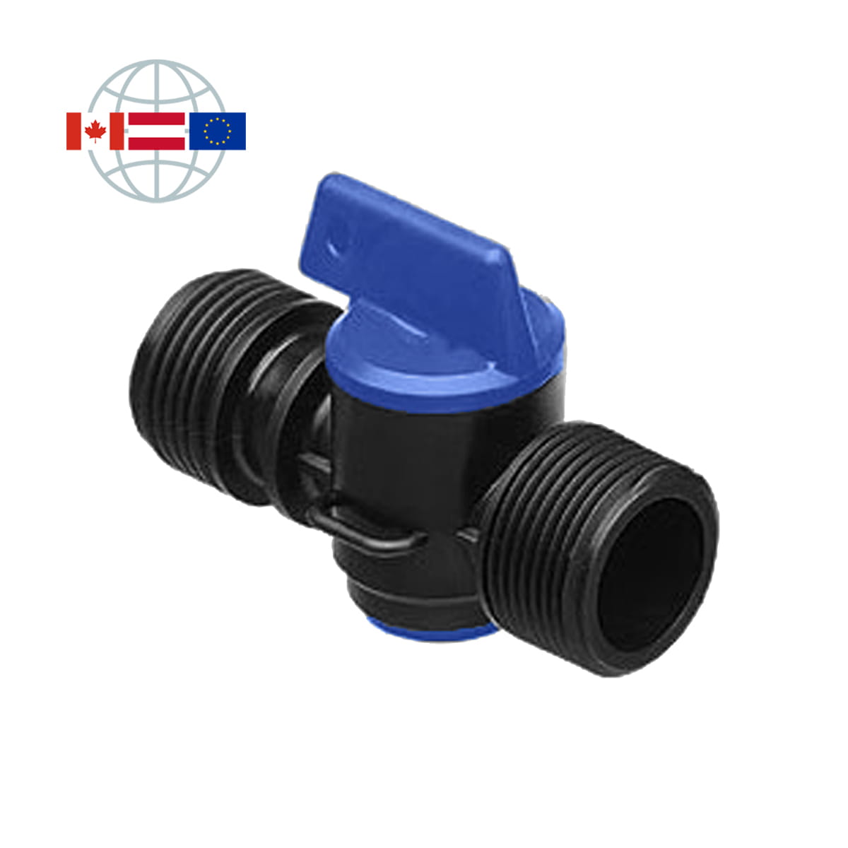 PVC Ablassventil 3/4" AG x 3/4" AG PN10