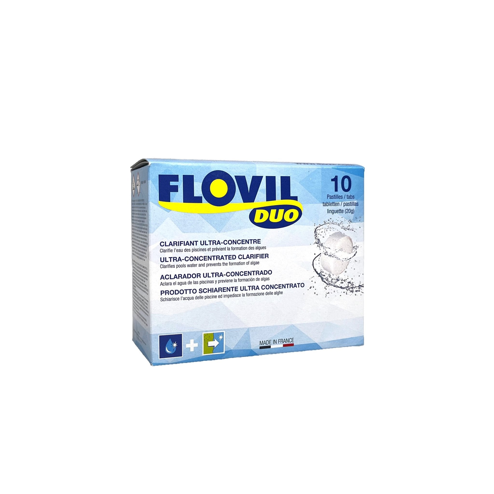 Flovil Duo Flockungstabletten 10 Stück mit Algenwirkung für Pool - Hytek Pool Shop
