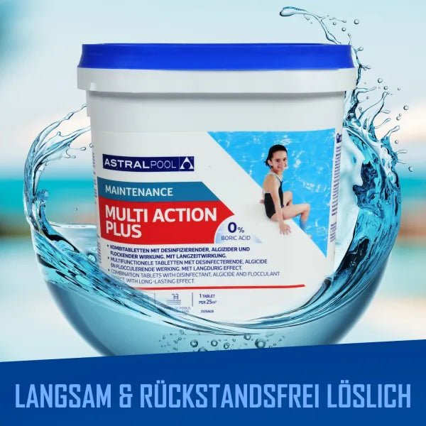 Multi-Funktion Tabs 250 g – 4in1 Chlor Multitabs für Pool - Hytek Pool Shop