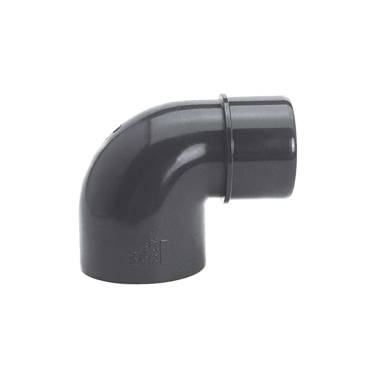 PVC Reduzierwinkel 90° d50 x 50/40 PN16 grau