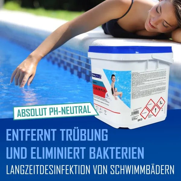 Langzeit Chlor Tabs 250 g zur Pool Dauerdesinfektion - Hytek Pool Shop