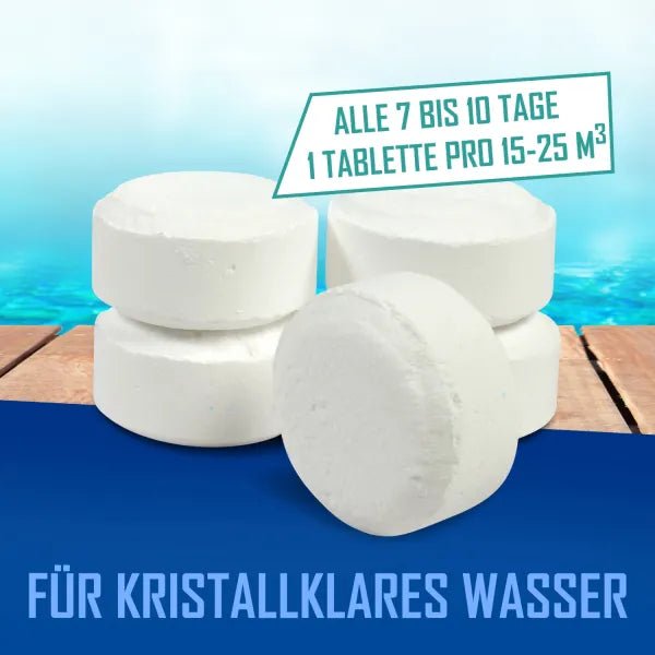Multi-Funktion Tabs 250 g – 4in1 Chlor Multitabs für Pool - Hytek Pool Shop