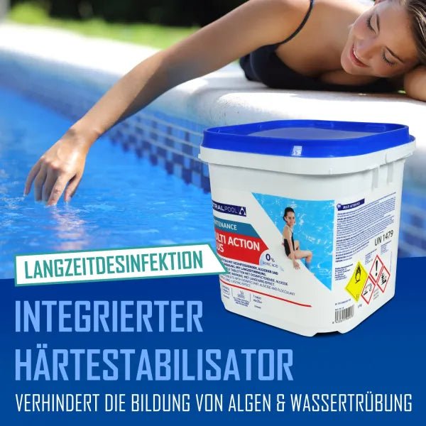 Multi-Funktion Tabs 250 g – 4in1 Chlor Multitabs für Pool - Hytek Pool Shop