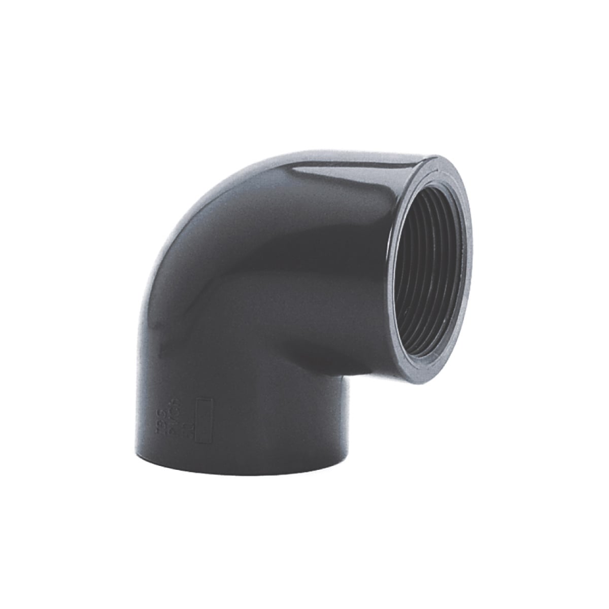 PVC Winkel 90° d40 x 1 1/4" IG grau - Hytek Pool Shop