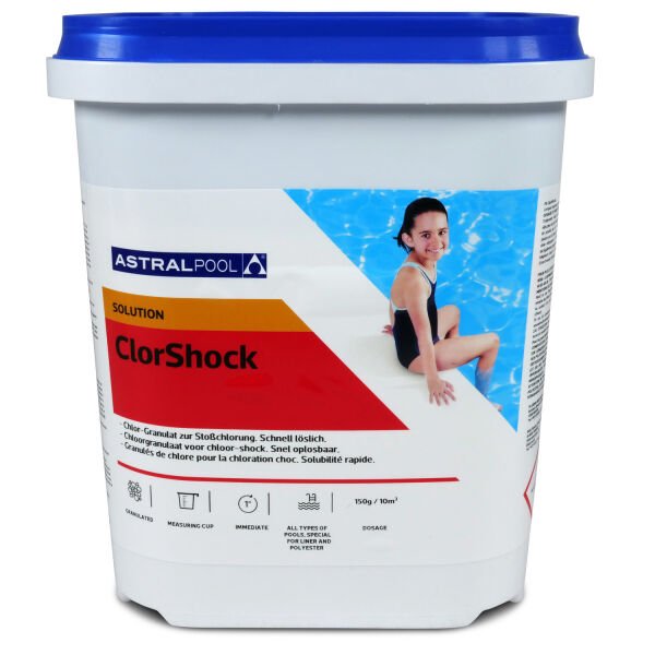 Schock Chlor Granulat 1 kg zur schnellen Pool Desinfektion - Hytek Pool Shop